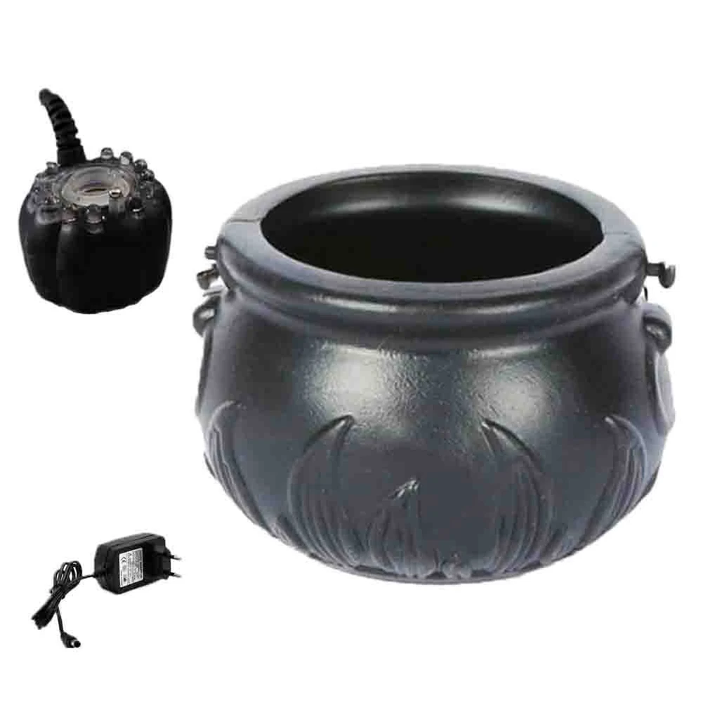 

Halloween Witch Pot Cauldron Mister Mist Maker Smoke Fog Machine Color Changing Party Prop Decoration EU Plug