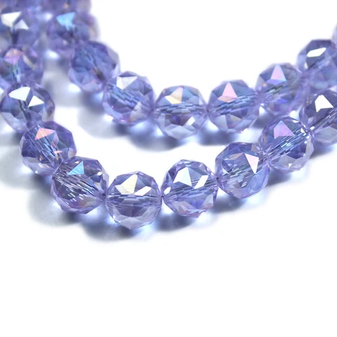 Граненая стеклянная бусина Аметист Super search 8-10 мм