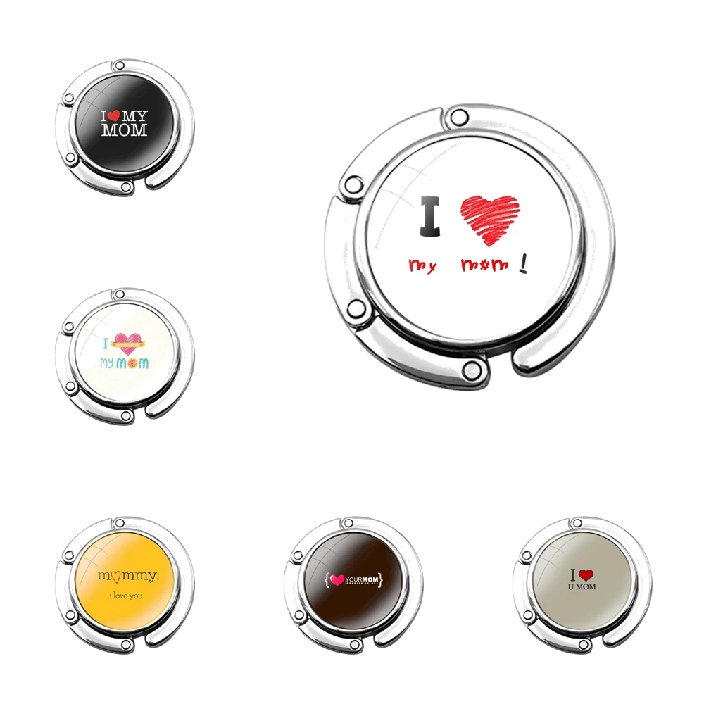 Я люблю маму складной крючок для женского стола сумка хранения декоративный