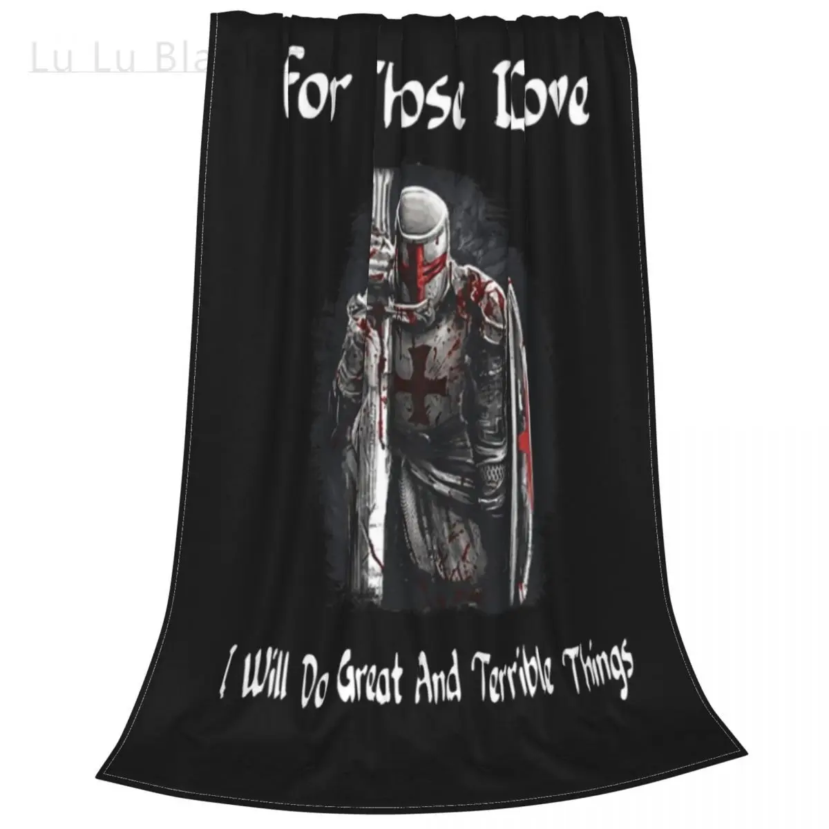 

Knights Templar A Warrior Of Christ Blanket Flannel Winter Portable Super Warm Throw Blanket for Bedding Office Bedspread