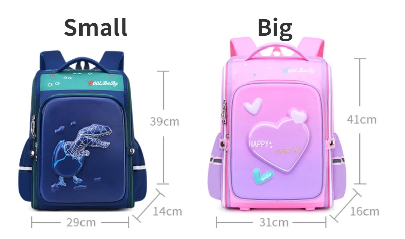 Children Primary Large Backpack Lovely Pink Print Princess Schoolbag Cute Girls School Bags Heart Kids Bookbags Mochila Escolar