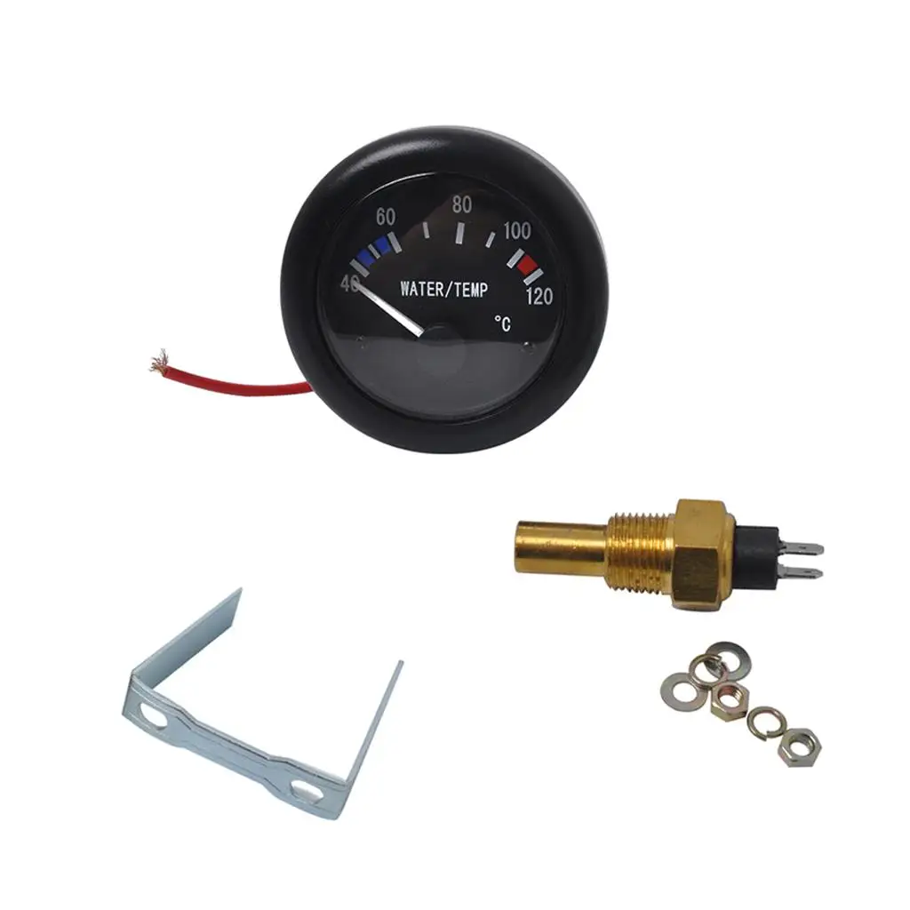 

40-120 ℃ 12V 52mm Water Temperature Gauge Y NPT3 / 8 Temperature Sensor for