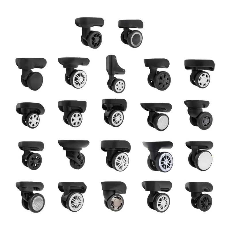 

Trolley Case Luggage Wheels Luggage Swivel Left and Right Wheels DIY Suitcase Replacement Parts for Most Suitcases
