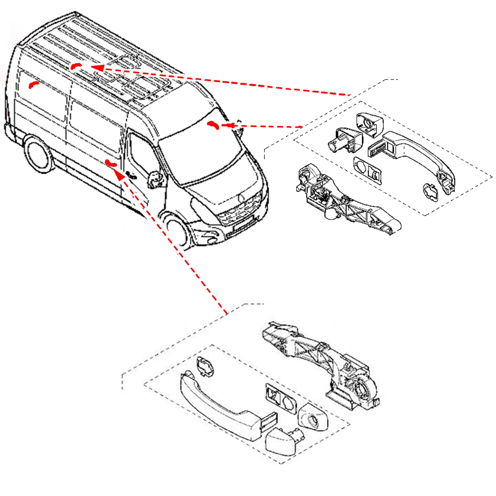 Передняя Фотосессия и правая задняя левая дверь раздвижной двери для Renault Master