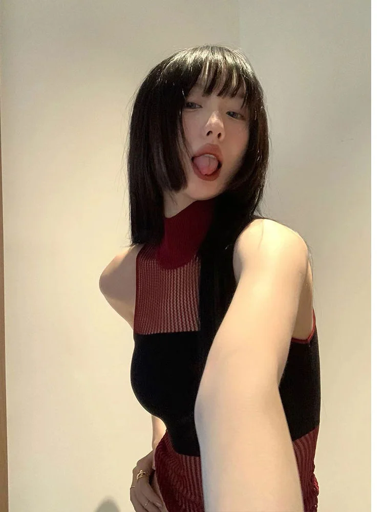 

Женская Летняя трикотажная футболка с воротником, без рукавов