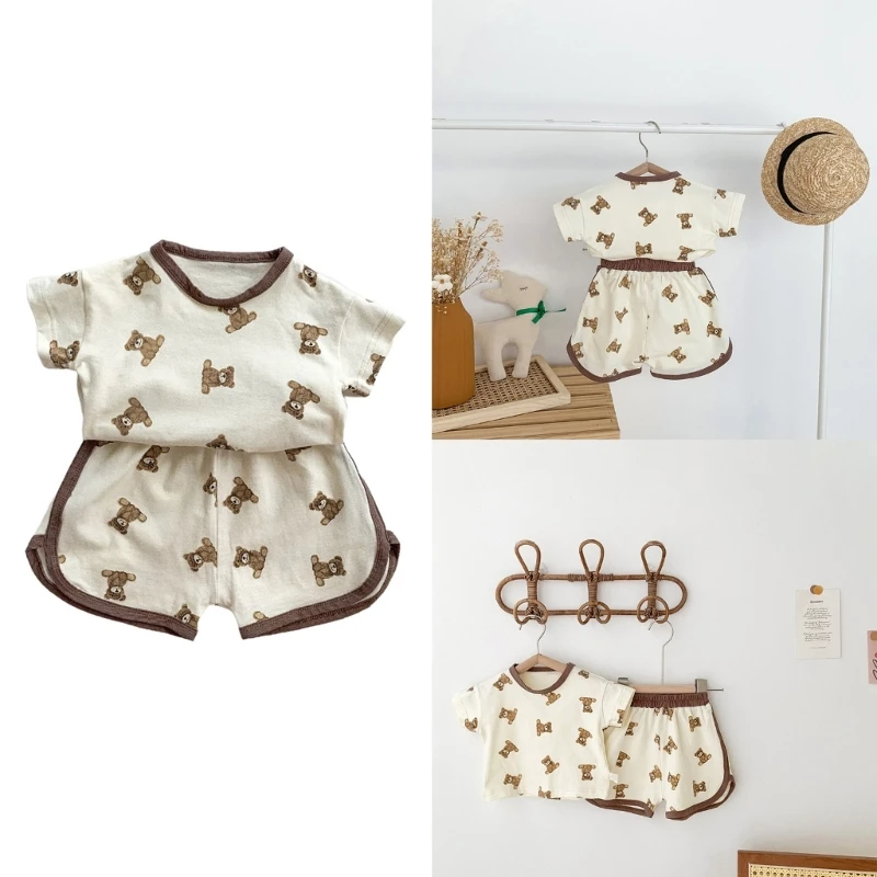 

Детские шорты и футболки с коротким рукавом комплект одежды наряд 2 в 1, детские повседневные Костюмы