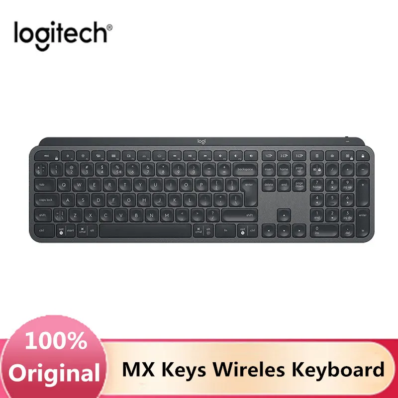 

Logitech MX Keys 2.4GHz Bluetooth Keyboard Wireless Backlight Keyboard 109 Keys Full Size Dual Mode Rechargeable Easy-Switch