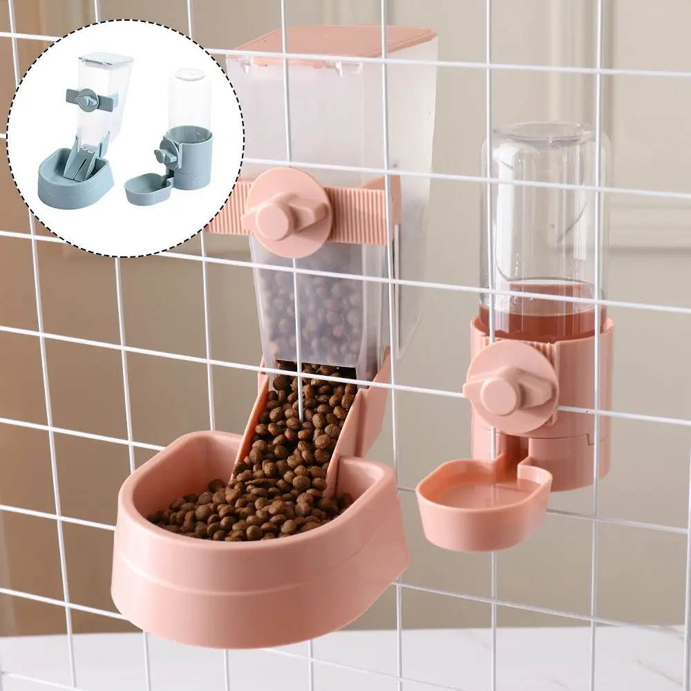 

Automatic Pet Bowls Cage Hanging Feeder Pet Water Bottle Food Container Dispenser Bowl For Puppy Cats Rabbit Pet Feeding Product