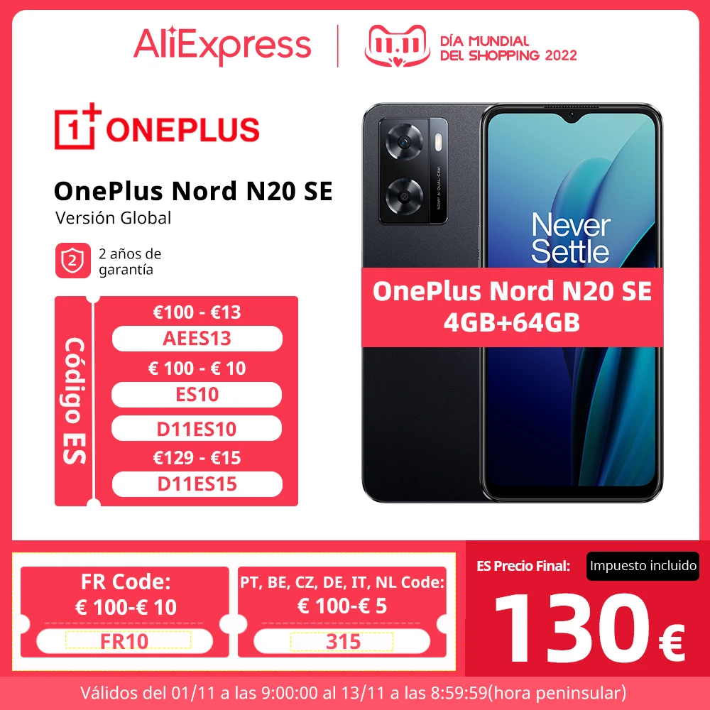 Najtaniej Globalna Wersja OnePlus Nord N20 SE N 20 Smartphone 33W SUPERVOOC Charge 5000mAh Bateria 50MP Podwójny Aparat Fotograficzny AI 6.56 ''wyświetlacz Ceny Globalna Wersja OnePlus Nord N20 SE N 20 Smartphone 33W SUPERVOOC Charge 5000mAh Bateria 50MP Podwójny Aparat Fotograficzny AI 6.56 ''wyświetlacz