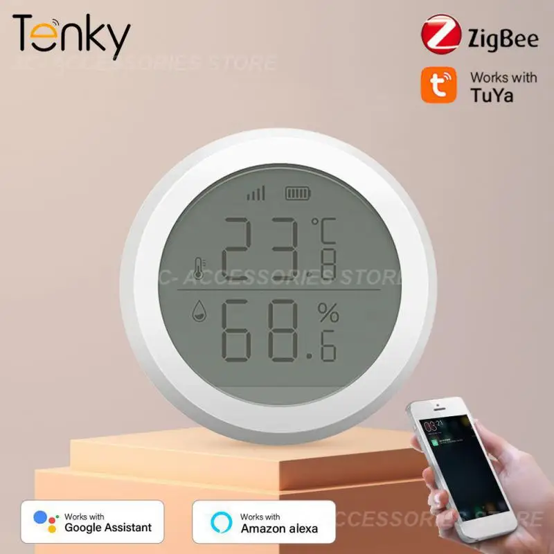 

Zigbee Home Automation Scene Security Alarm Battery Powered Temperature And Humidity Sensor Smart Home Humidity Sensor Wireless