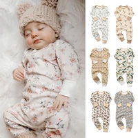 ns nordic style baby childrens printed jumpsuit men and women baby autumn and winter envelope collar cotton warm romper romper