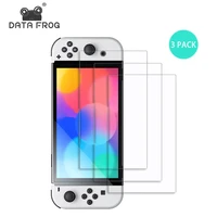 data frog 23pcs tempered glass screen protector for nintend switch oled 9h hd ultra glass screen protective for ns oled console