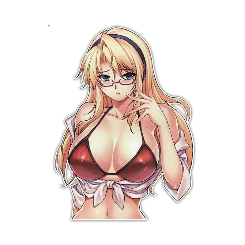 

3D Sexy Car Stickers Anime Girl Decal Window Decal Bumper Trunk Laptop Rear Windshield Cover Scratches Car Styling PVC13x10cm