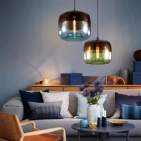modern nordic art deco colorful hanging glass pendant lamps lights fixtures lighting for kitchen restaurant living room bedroom