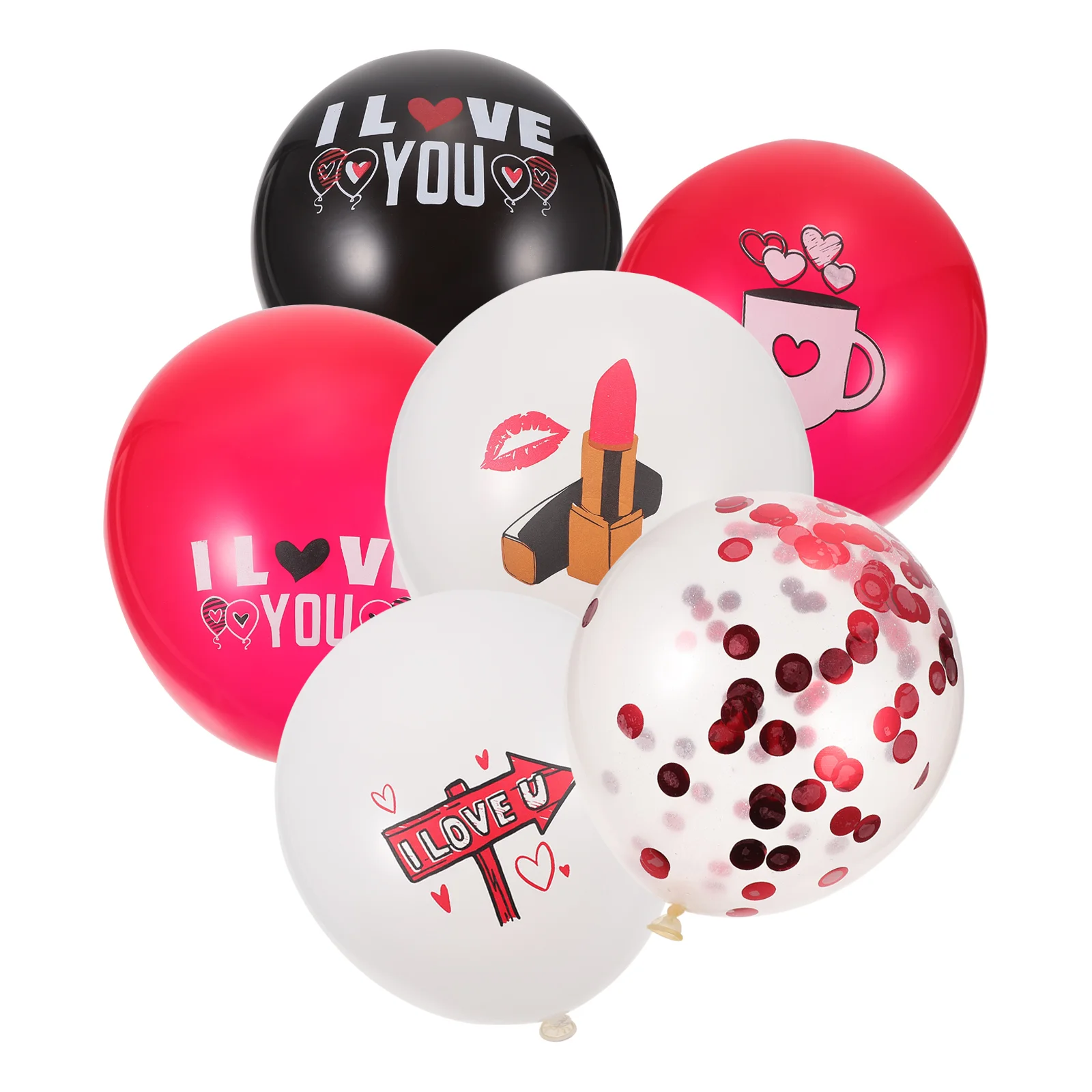 

12Pcs Valentine's Day Balloons Creative Latex Balloons Party Prop Mixed Color