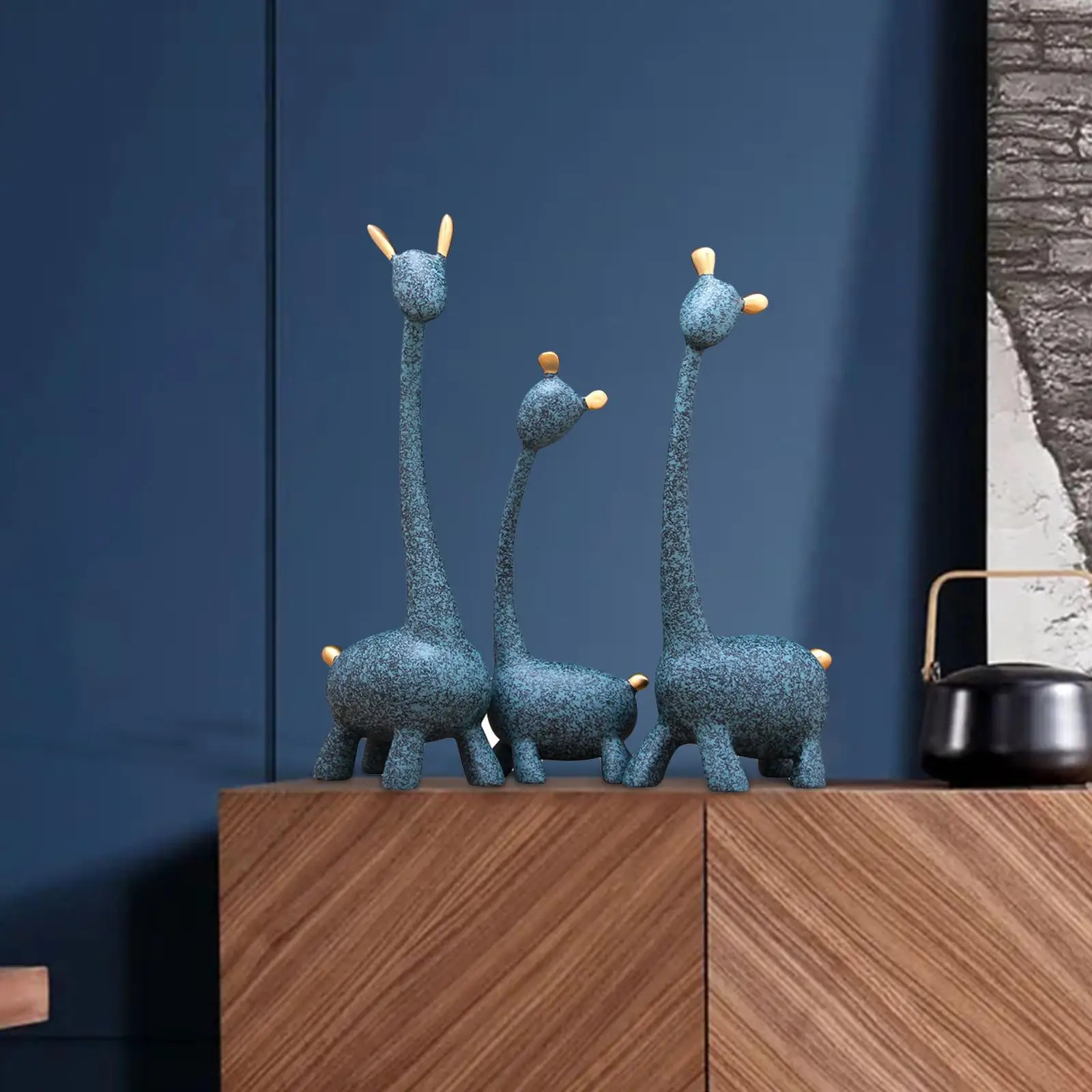 

3 шт./компл. статуи жирафа, простые фигурки мультяшных животных для домашнего декора