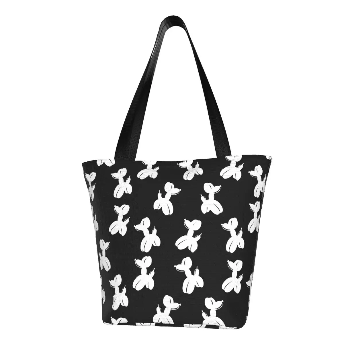 

Белая сумка-шоппер с воздушным шаром для собак, сумки для путешествий с животным принтом, женская сумка на плечо с принтом, модная сумка-тоут из полиэстера