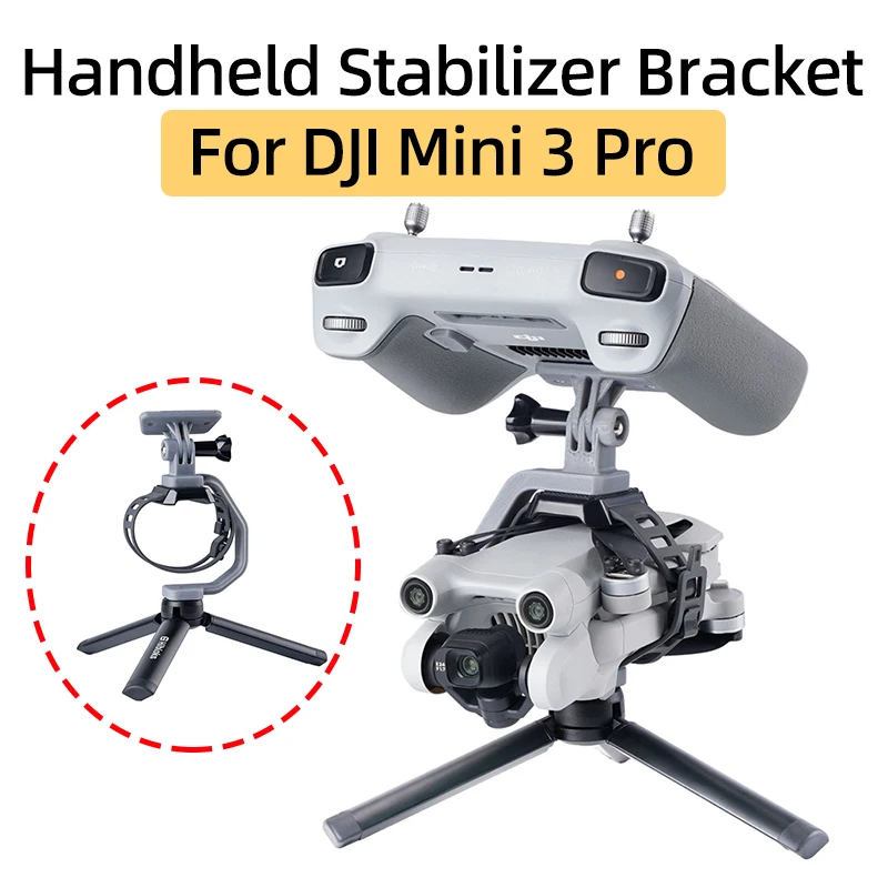 

For DJI MINI 3 PRO Drone RC Screen Remote Controller Refit Handheld Gimbal Stabilizer Bracket Tripod Ground Shooting Accessories