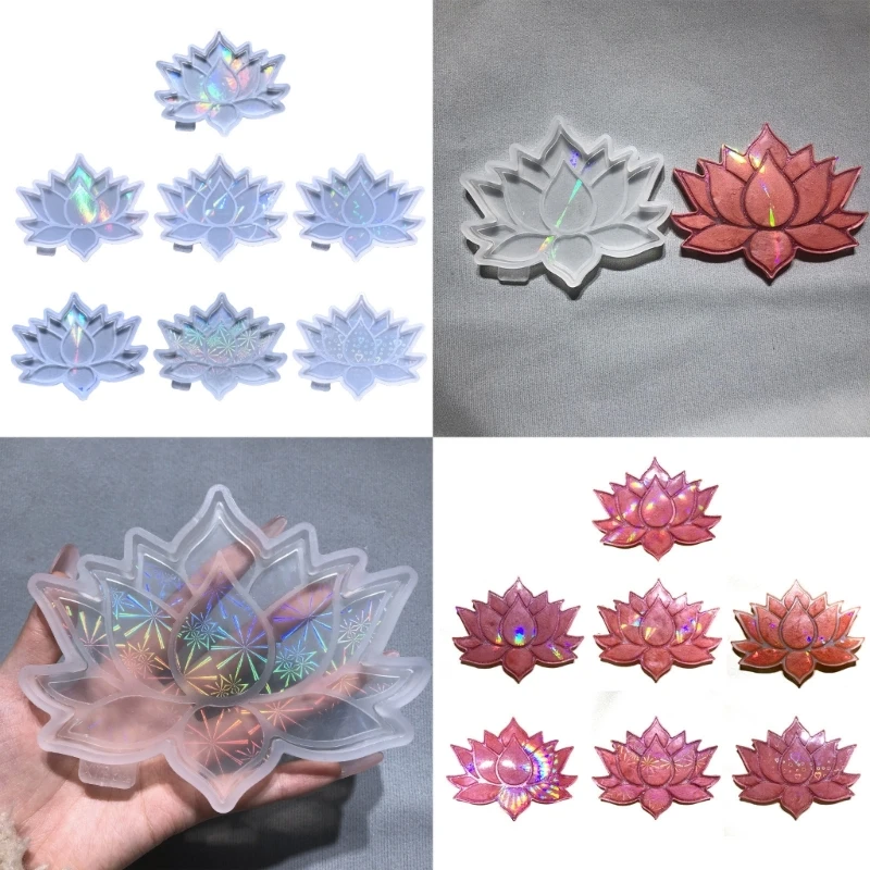 

Coaster Mold for Resin Casting Silicone Resin Coaster Mold Lotus Epoxy Resin Mold for Resin DIY Artwork