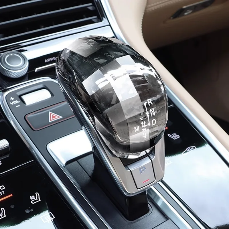 Фото Внутренние наклейки для Porsche Panamera 971 Cayenne 2017-2020 2021 2022 2023 2024 Автомобильная кристаллическая ручка переключения передач Рычаг переключения передач №4