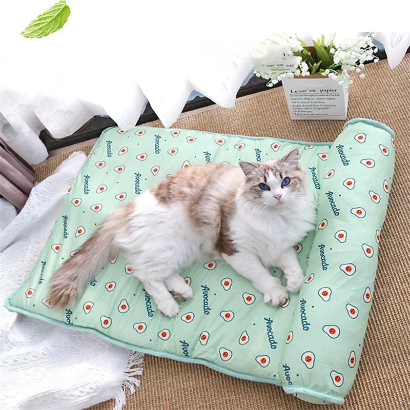 

Summer Pet Ice Pad Pets Dog Breathable Blanket Cat Cotton Blend Fabric Cool Sleeping Cushion Dog Bed Pet Supplies 2023
