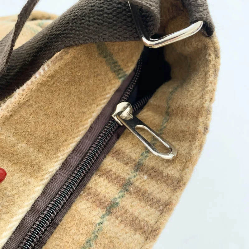 Женская клетчатая сумка-тоут в стиле ретро с цветными блоками