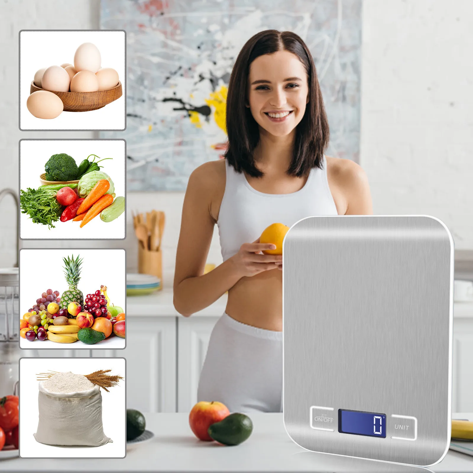 Цифровые Кухонные Весы 11 Фунтов С 6 Функциями Измерения Кнопка Тары Пищевые Из