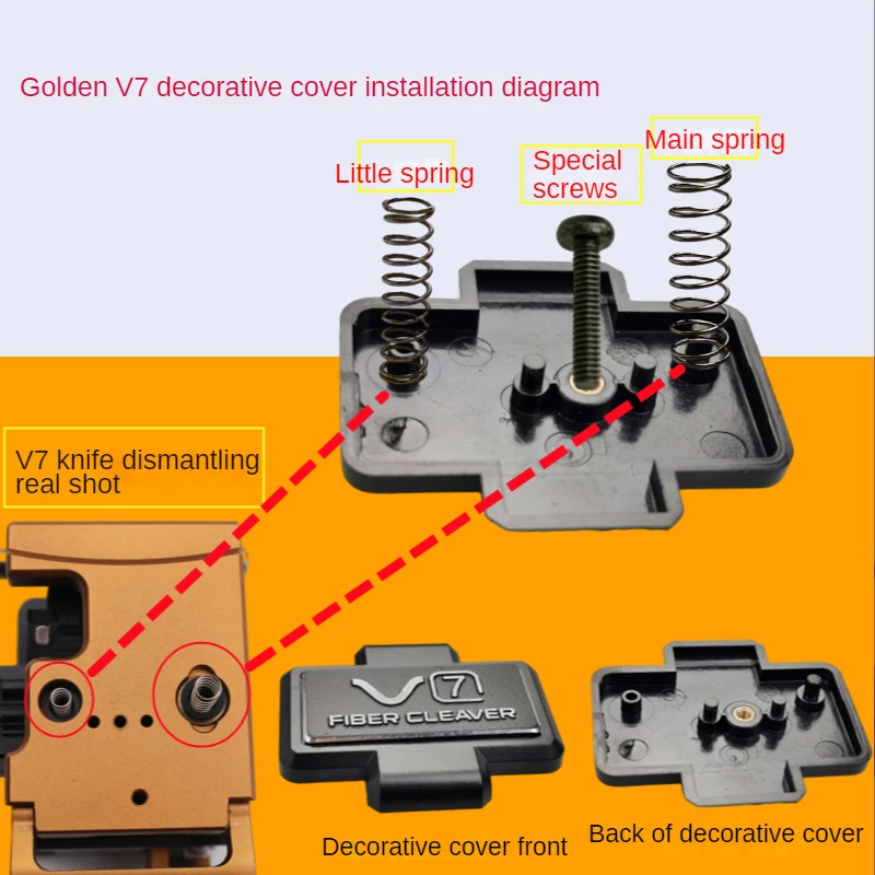 Original Korean Welding Machine VF15/V7 Optical Fiber Cutting Knife Upper Cover Decorative Cover  Repair Accessorie