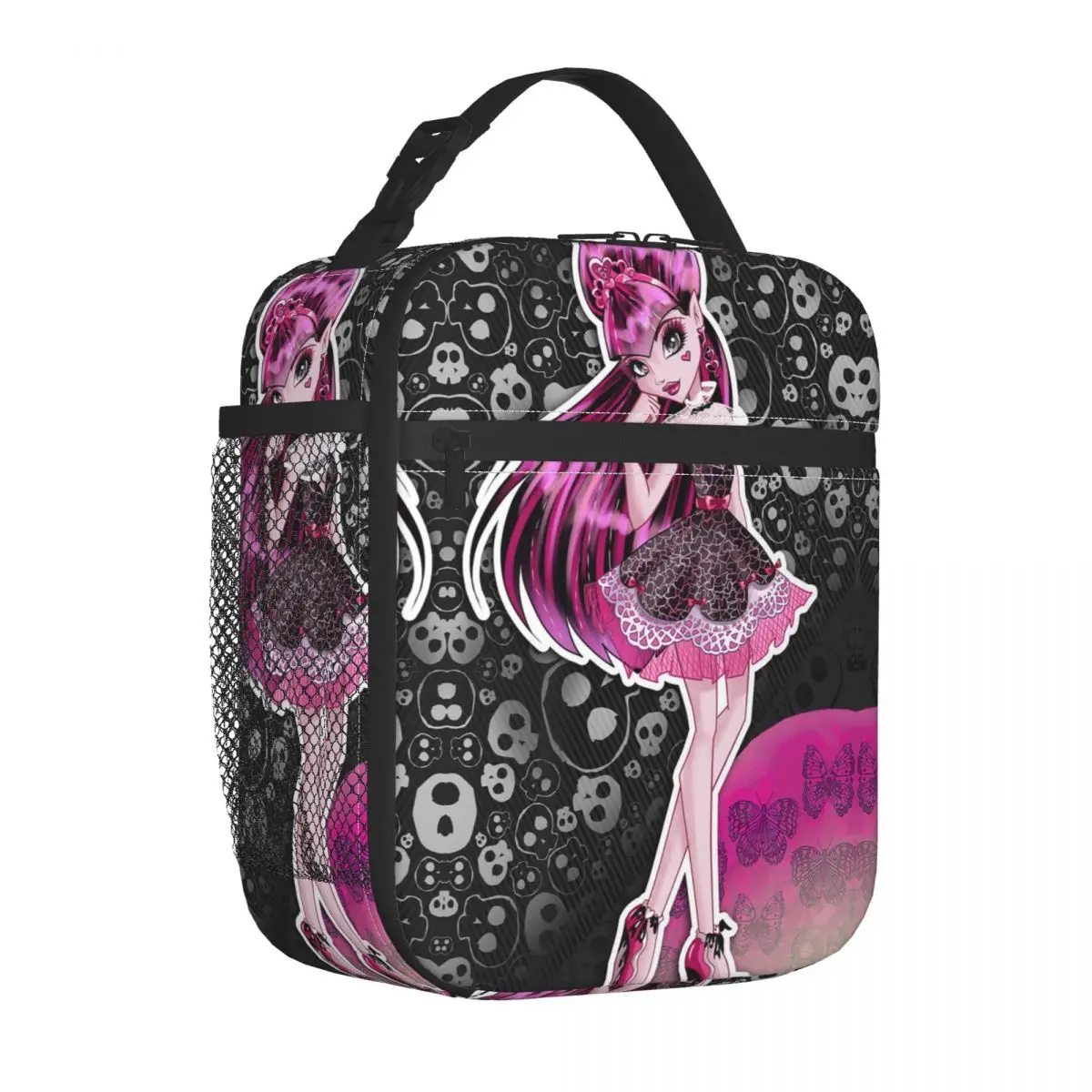 

Monster High Draculaura Insulated Lunch Bag High Capacity Gothic Cartoon Thermal Bag Tote Lunch Box College Picnic Bento Pouch