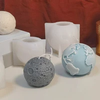 3d silicone candle mold earth moon diy creative space candle making handmade soap resin clay mold gifts art craft home decor