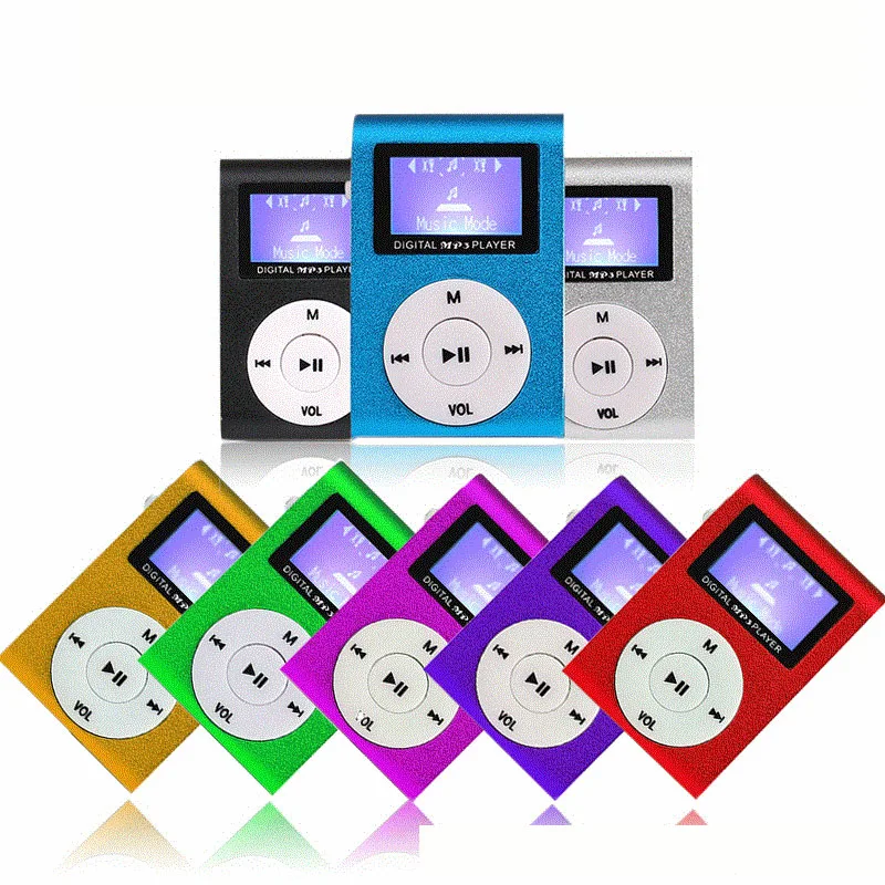 Mp3-плеер с металлическим зажимом мини USB ЖК-экран поддержка 32 ГБ Micro SD TF слот для