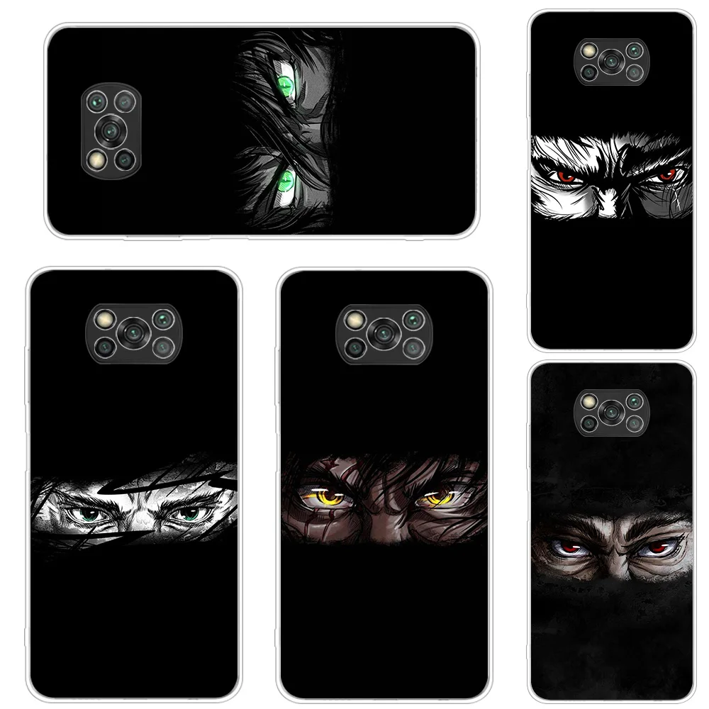 

Transparent Soft Case For Xiaomi Poco X3 NFC Por M3 F3 F1 Note 11 10 Pro 9S 9 10S 8 7 8T K40 Phone Cover Devil Eyes