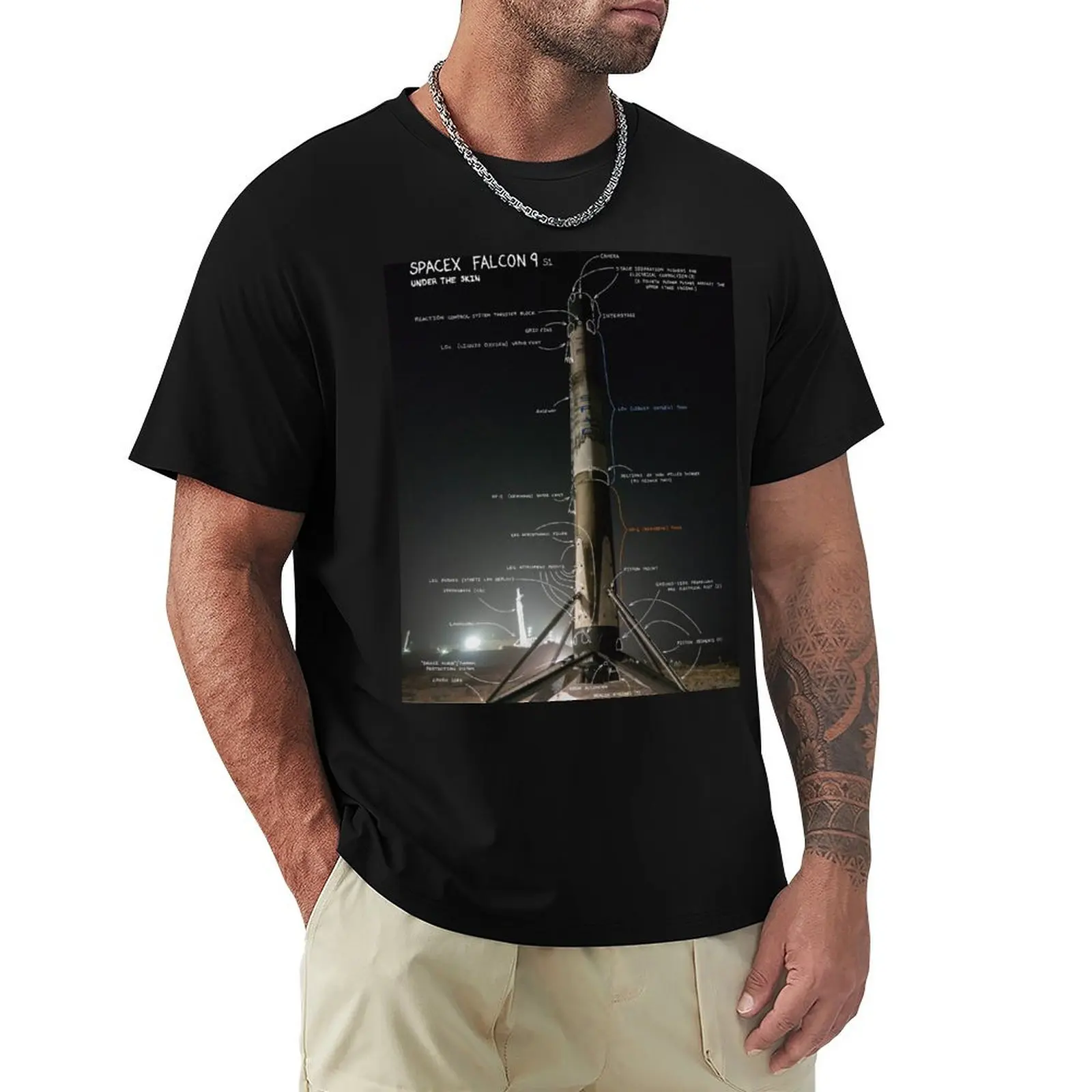 Футболка SpaceX Falcon 9 под кожей футболки на заказ футболка с аниме дешевые синие