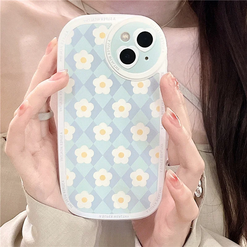 Креативный чехол для телефона с кнопкой и изображением мультяшного мишки