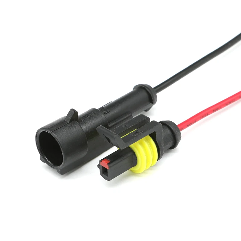 1-контактный водонепроницаемый разъем AMP Superseal мужской и женский жгут проводов 0 75