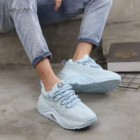 mens running sneakers fashion genuine leather cowhide increased internal platform shoes trend easy matching casual sport shoes