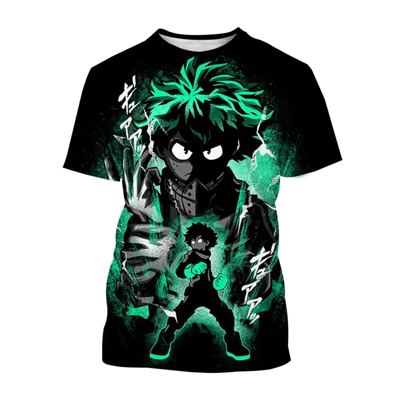 

Anime My Hero Academia T Shirt For Men 3d Print Summer Round Neck T-shirt Casual Short Sleeve Fashion Pullover Kids Clothing