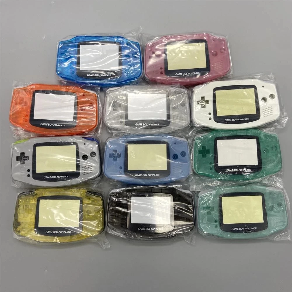 for Gameboy ADVANCE GBA Game Console Accessories Kits Glass Front Cover Button High Quality Replacement Housing Case Cover Shell