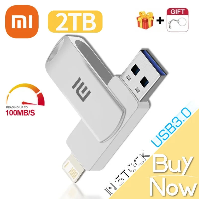 XIAOMI 2 ТБ металлический высокоскоростной флэш-накопитель USB 512 ГБ крошечный 1