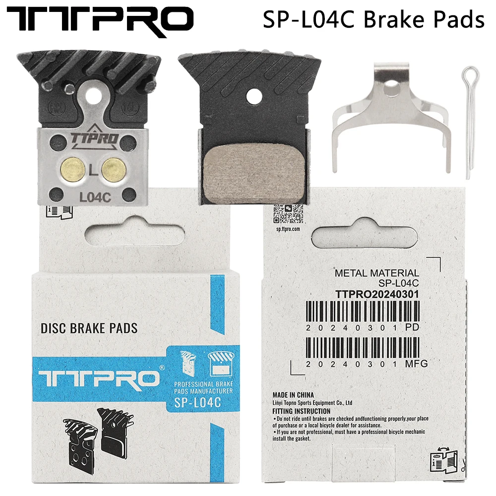 TTPRO SP-L04C Металлические дисковые тормозные колодки MTB для шоссейного велосипеда