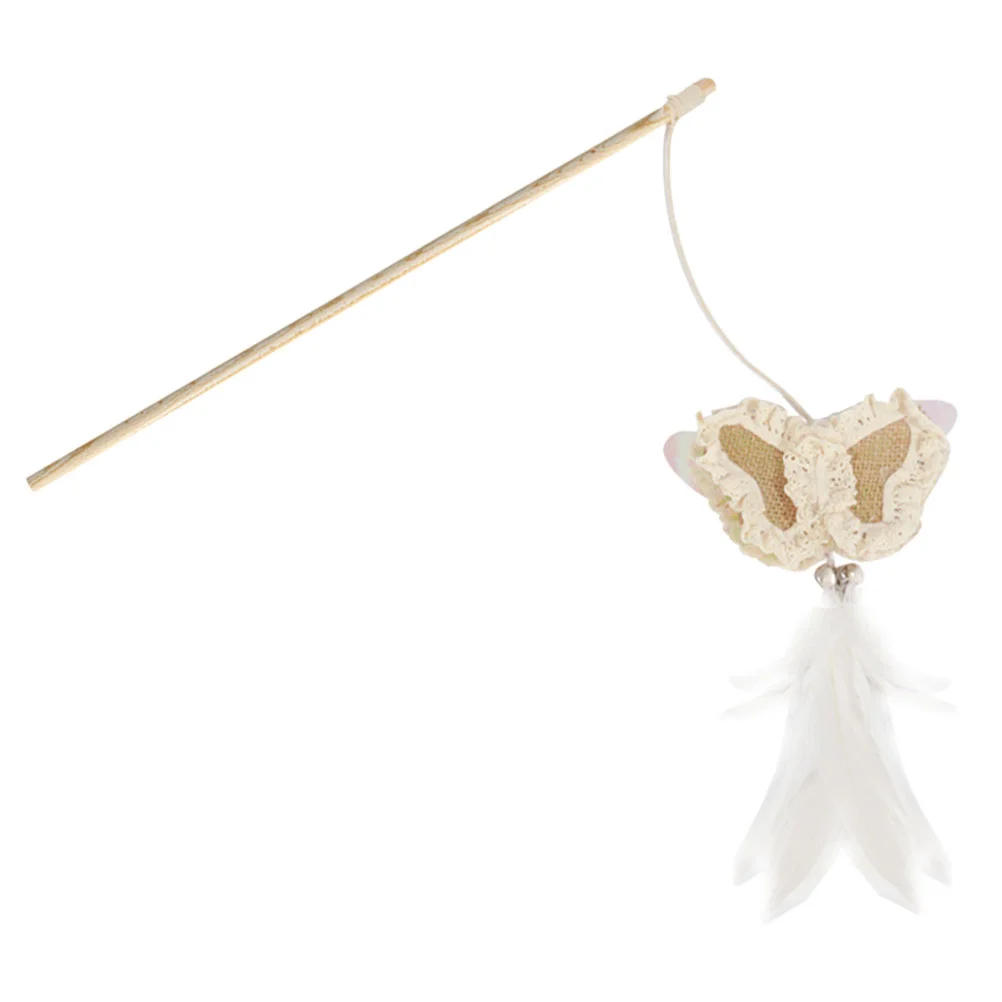 

Cat Wand Toy Teaser Interactive Kitten Indoor Toys Teasing Exerciser Stick Toolretractable Chasing Pole Tail Bellswands