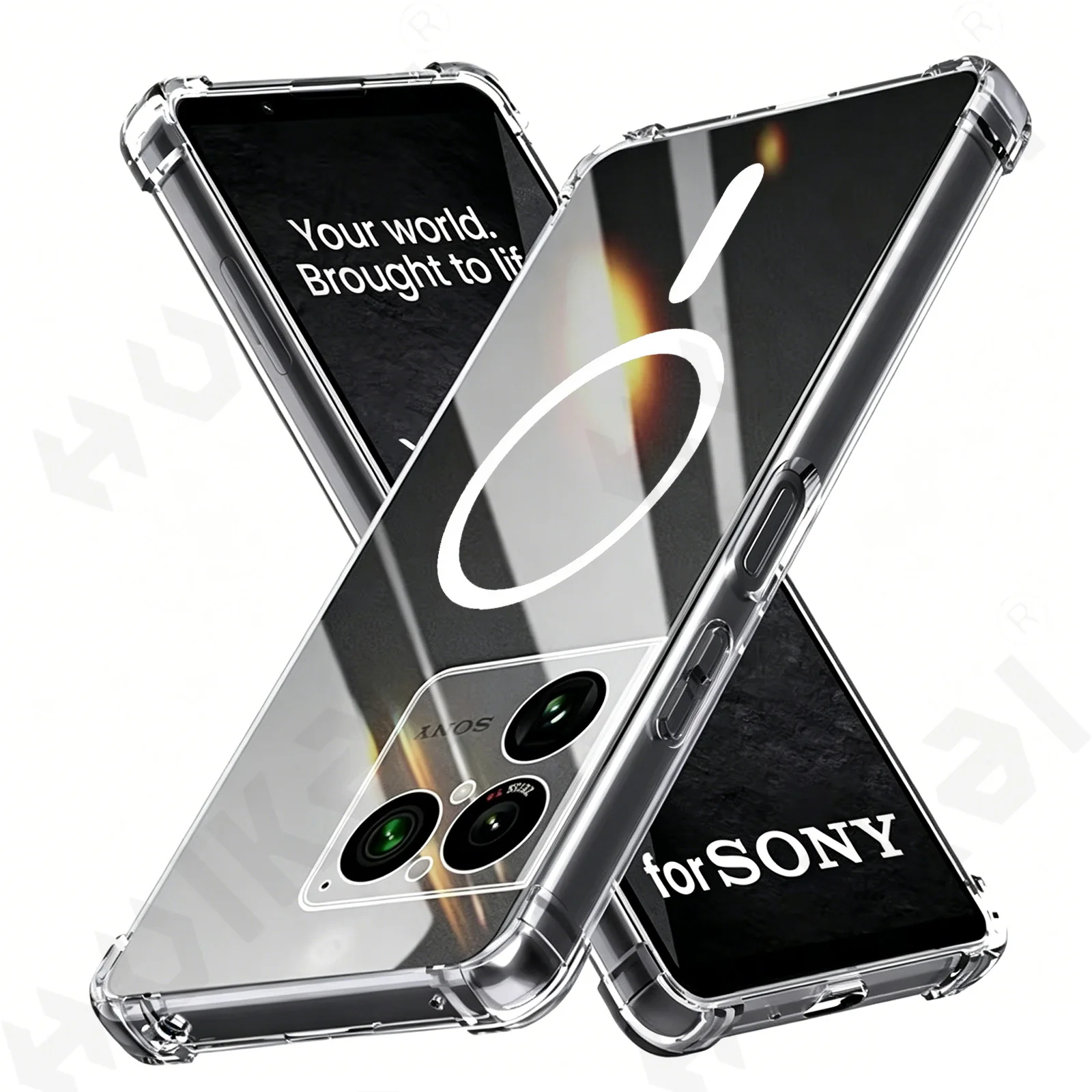 Фото Магнитный чехол для Xperia 1 10 5 8 VIII, прозрачный защитный чехол с прозрачной крышкой Magsafe №1