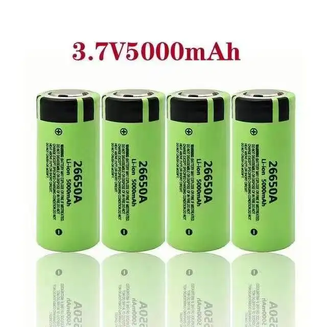 

Original 26650A 3.7V 5000mAh Battery High Capacity 26650 20A Power Battery Lithium Ion Rechargeable Battery for Toy Flashlight