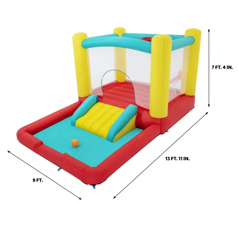 

Jump 'N Away Kids Bouncer with Blower Included For Outdoor Sport Teens Girls and Boys