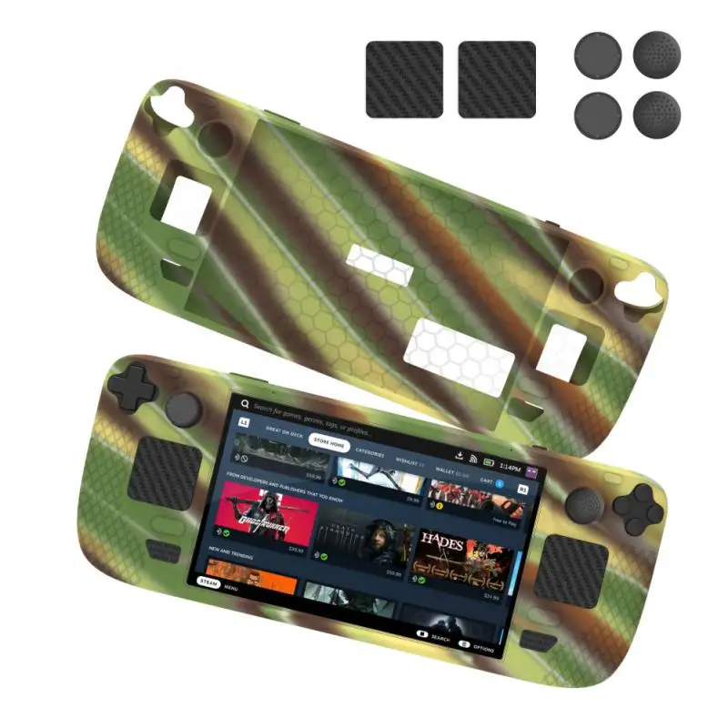 

For Steam Deck Console Silicone Case Game Console Case Thumb Grip Cap Protective Cover Shockproof Cover Anti-drop Accessories