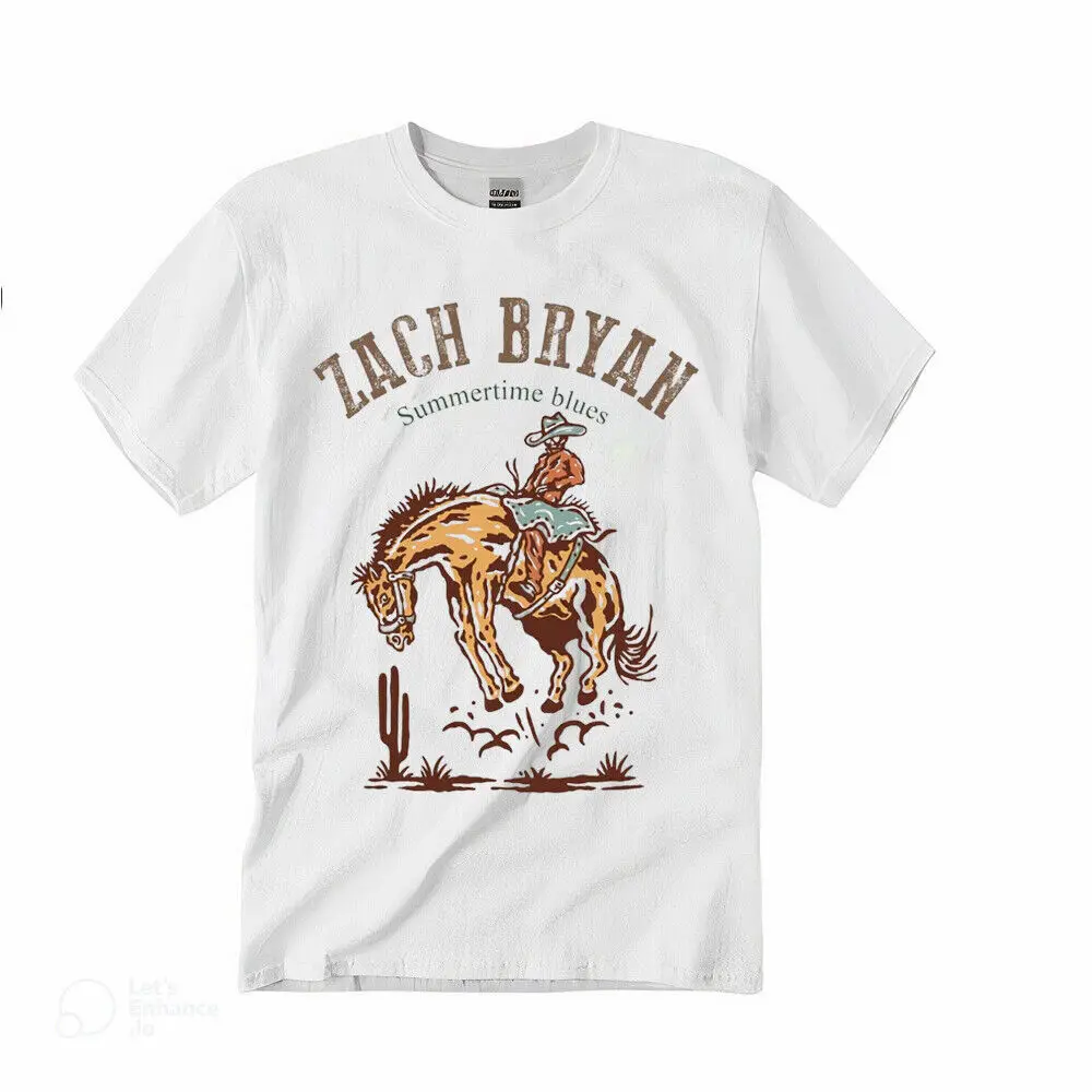Zach Bryan летняя футболка для фанатов с круглым вырезом американский размер