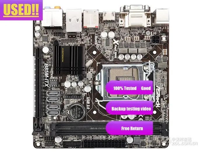 Материнская плата Asrock B85M-ITX Mini-ITX 16 ГБ DDR3 HDMI VGA DVI