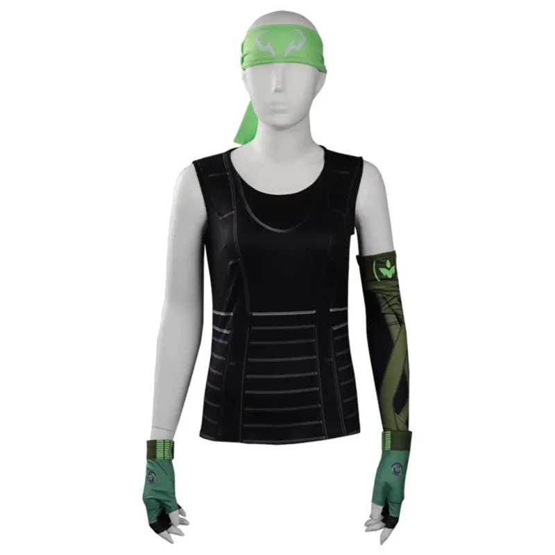 Костюм для косплея Valorant наряды Скай женский жилет футболка перчатки