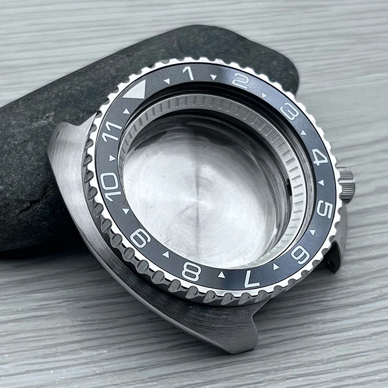 Mod 44mm Turtle Watch Cases Fashion Bezel Fits Seiko 6105 6309 For NH35 NH36 Automatic Movement Watch Repair and Rreplacement