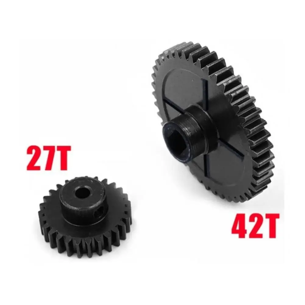 

1 Set Metal Gear Set Wltoys 144001 Accessories 1 Reduction Gear+1 Motor Gear Rc Crawler Upgrade Parts